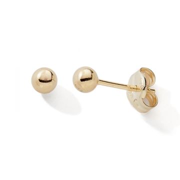 Boucles D'oreilles Boule or 3mm 9k
