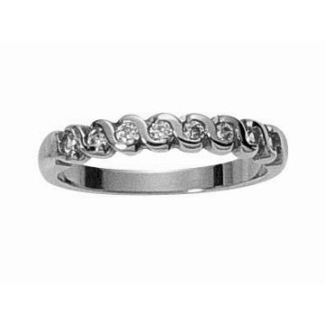 Alliance Demi Tour Diamant Or Blanc