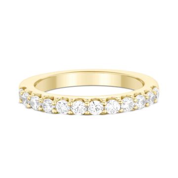 Alliance Demi Tour Diamant Or Jaune