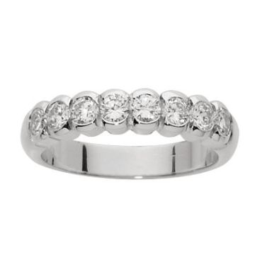 Alliance Demi Tour Diamant Or Blanc