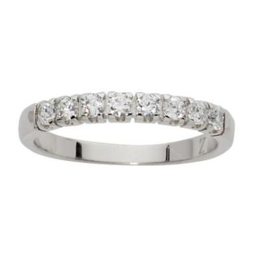 Alliance Demi Tour Diamant Or Blanc