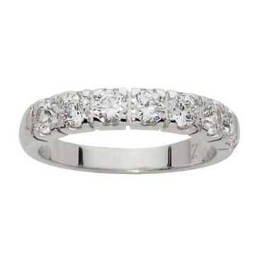 Alliance Demi Tour Diamant Or Blanc