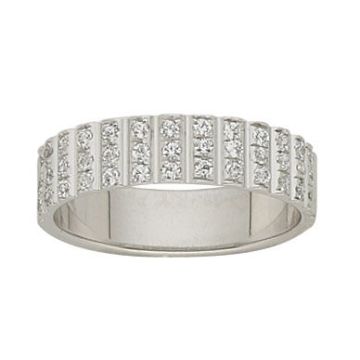 Alliance Demi Tour Diamant Or Blanc