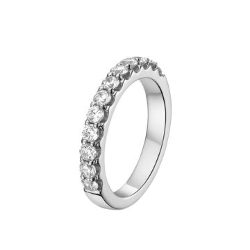 Alliance Demi Tour Diamant Or Blanc
