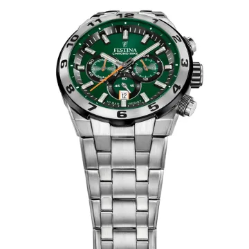 Montre  Pour Homme Festina Chrono Bike Vert Avec Bracelet En Acier F20670/2
