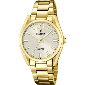 Montre Festina Femme Acier Dore Fond Champagne
