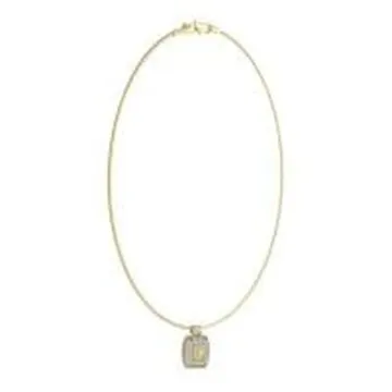Collier Acier Doré Pendentif Lion Pavé De Zircons Cubiques Lion King Homme Guess Bijoux