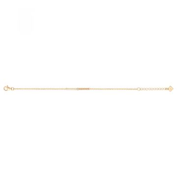La Garçonne Diamants - Bracelet Plaqué Or Jaune 3M18K, 1 Diamant 0,015Cts 16+3Cm