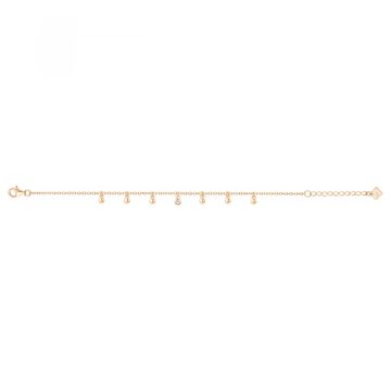 La Garçonne Diamants - Bracelet Plaqué Or Jaune 3M18K, 1 Diamant 0,015Cts 16+3Cm