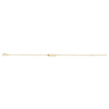 La Garçonne Diamants - Bracelet Plaqué Or Jaune 3M18K, 1 Diamant 0,015Cts 16+3Cm