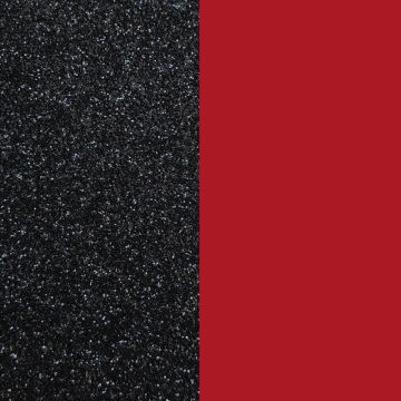Les Georgettes - Cuir D.25Mm Paillettes Noir Rouge