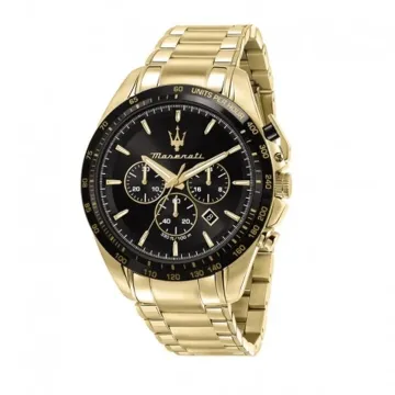 Montre Homme Traguardo 45Mm Chr Black Dial Br Yg