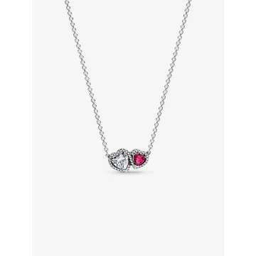 Collier à Pendentif Cœurs Halo