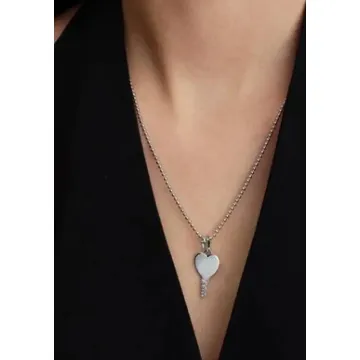Pendentif Clé Cœur Gravable Pandora
