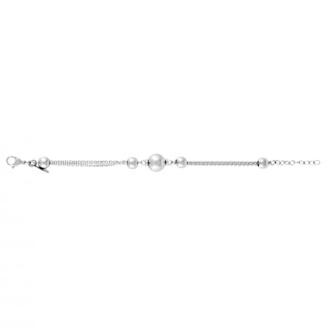 Phebus Acier - Bracelet Acier Boules 19+2 Cm