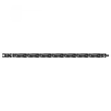 Phebus Homme - Bracelet Acier Vintage Cable Noir-19,5+1,5Cm Double Fermoir