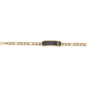 Phebus Homme - Bracelet Acier 316L Pvd Jaune, Carbone Forgé, 19.5+1.5Cm