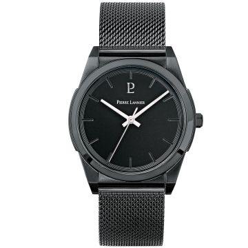 Montre Homme Candide Cadran Noir Bracelet Acier Milanais Noir