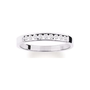 Bague zirconium or375 blanc