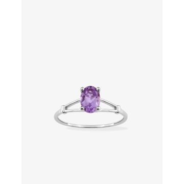 Bague améthyste or375 blanc