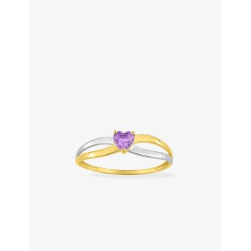 Bague Améthyste  Or Jaune+Rh