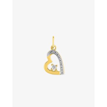Pendentif Oxyde De Zirconium Or Jaune+Rh
