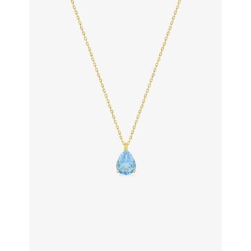 Collier Or 9ct Jaune Topaze