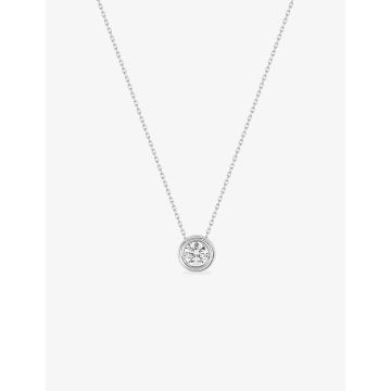 Collier Zirconium Or 9ct Blanc