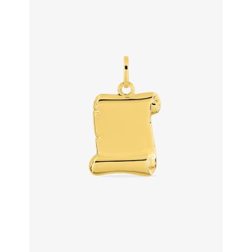 Pendentif Parchemin Or 9ct Jaune
