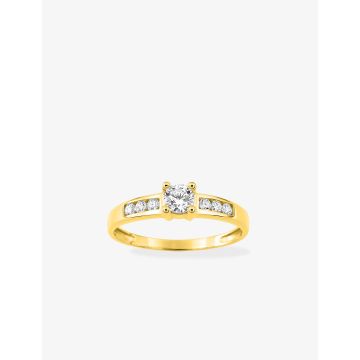 Bague Zirconium Or 9ct Jaune