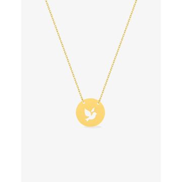 Collier Motif Hirondelle Or Jaune