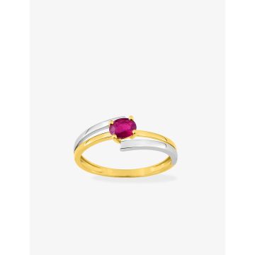 Bague Rubis Or Jaune+Rh