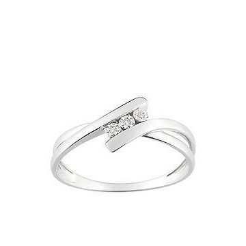 Bague Diamant 0,01 Or Gris