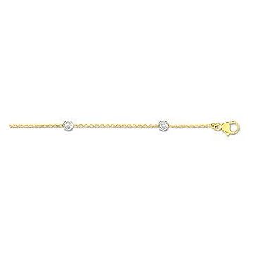 Bracelet Diamant 0,075 J.+or Blanc 750