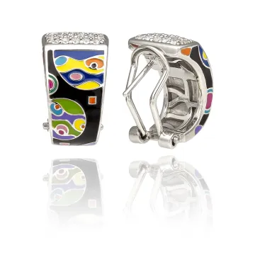Boucles Oreilles Argent 925 + Oxydes Bm