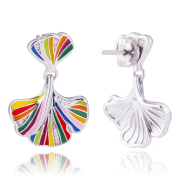 Boucles Argent 925 Laque Et Oxydes