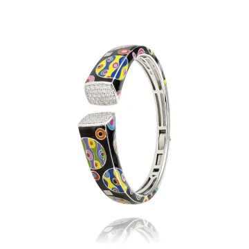 Bracelet Jonc Argent 925 + Oxydes Bm