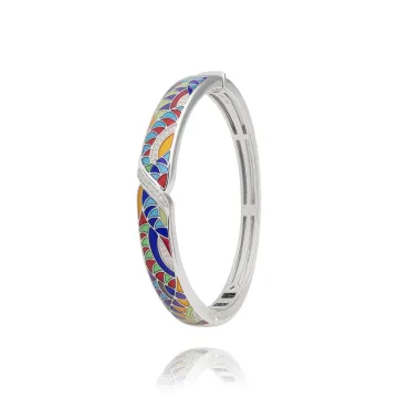 Bracelet Jonc Argent 925 + Oxydes Tropic